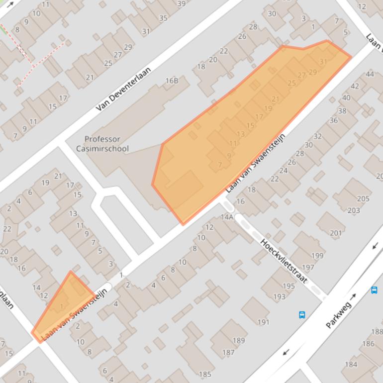 Kaart van postcodegebied 2271VA.