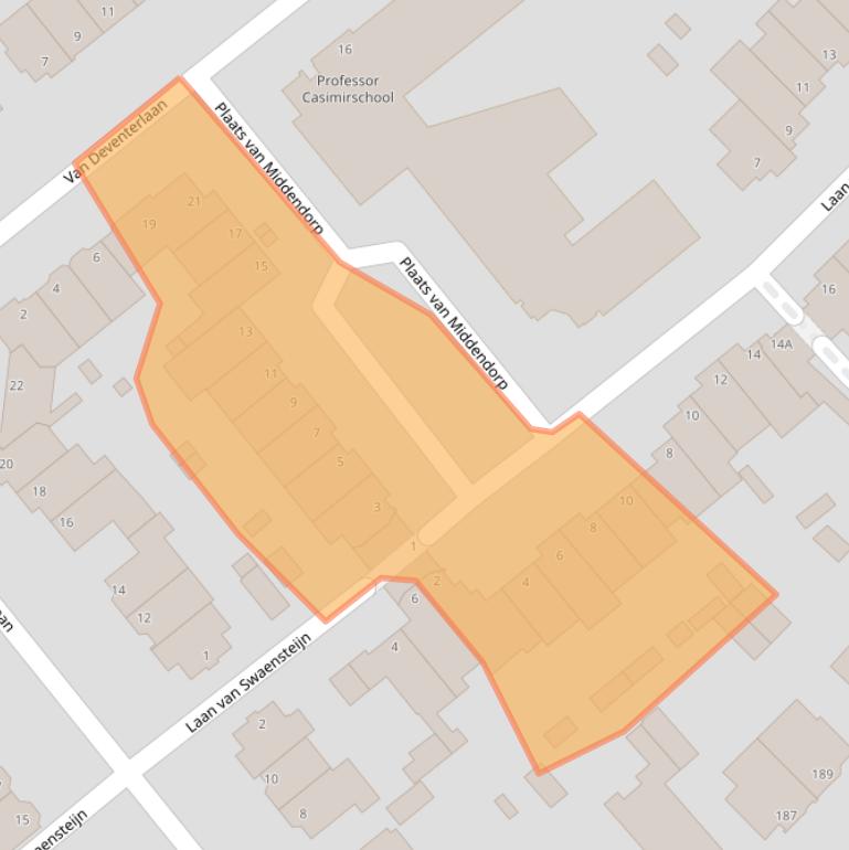 Kaart van postcodegebied 2271VC.