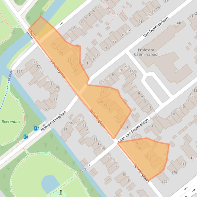 Kaart van postcodegebied 2271VE.