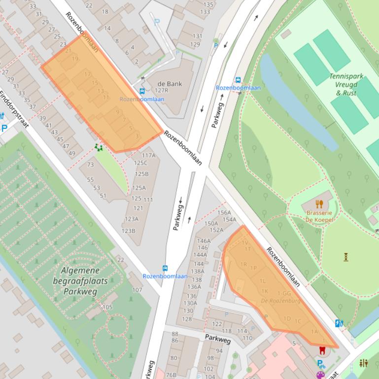 Kaart van postcodegebied 2271VP.