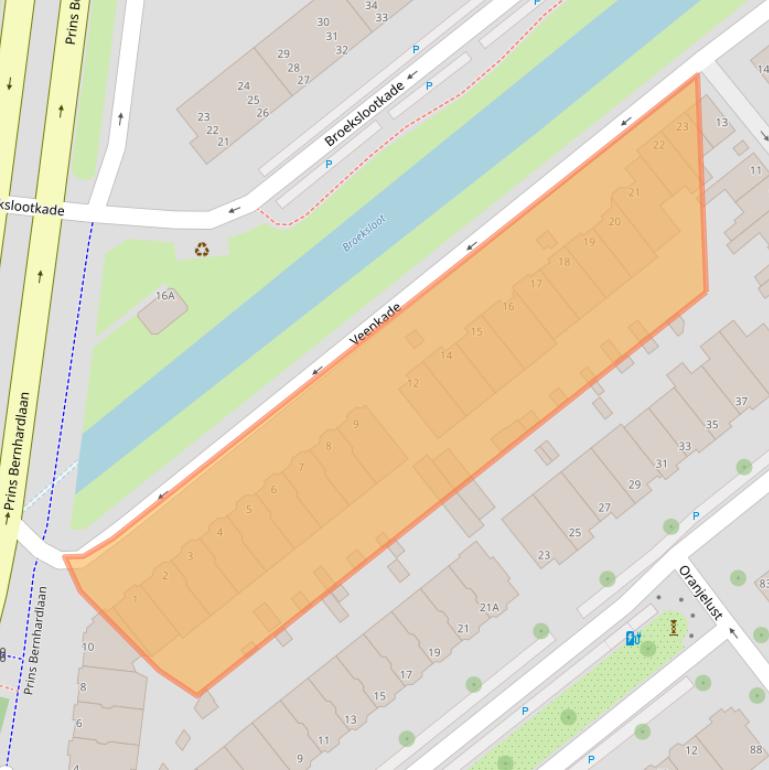 Kaart van postcodegebied 2271VW.