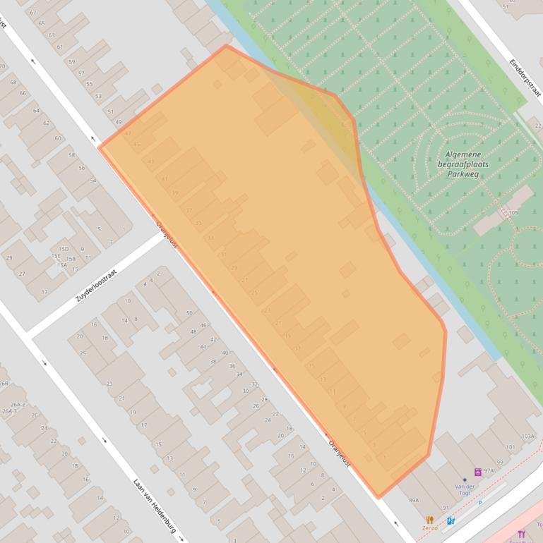 Kaart van postcodegebied 2271XE.
