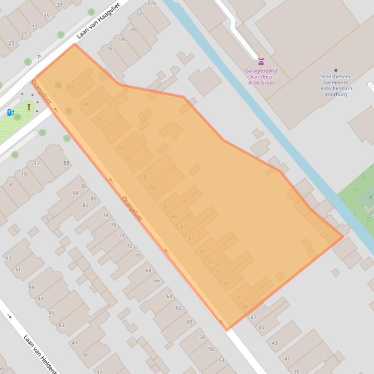 Kaart van postcodegebied 2271XG.