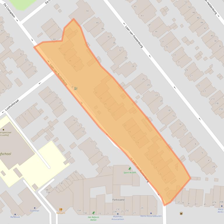 Kaart van postcodegebied 2271XT.