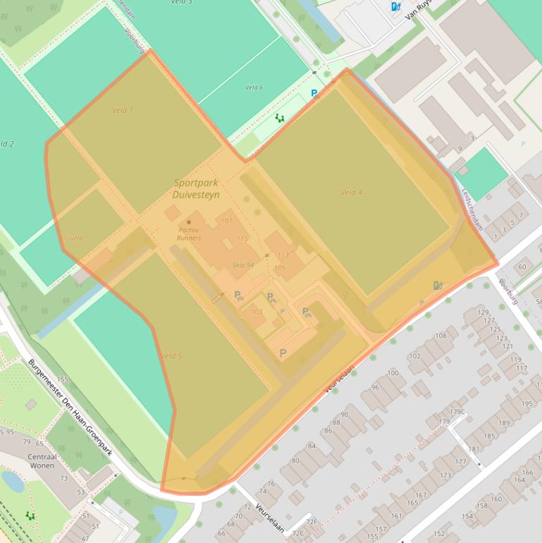 Kaart van postcodegebied 2272AT.