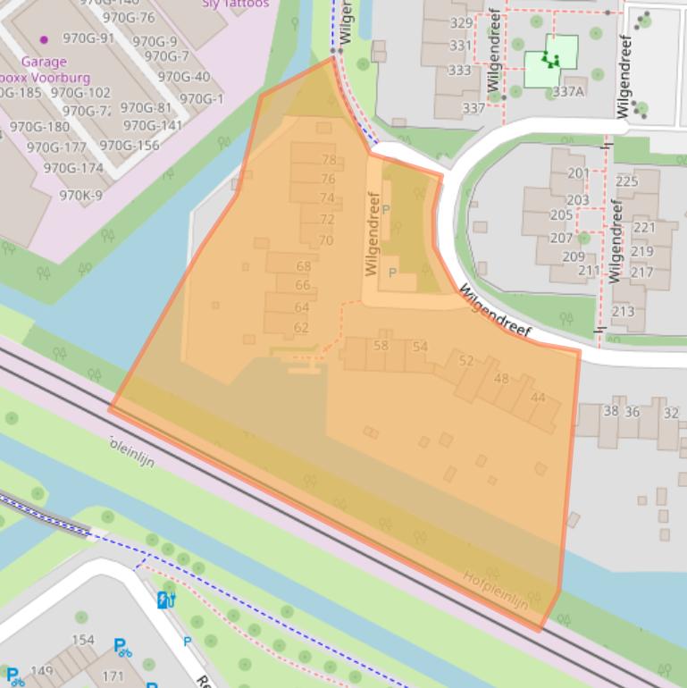 Kaart van postcodegebied 2272EX.