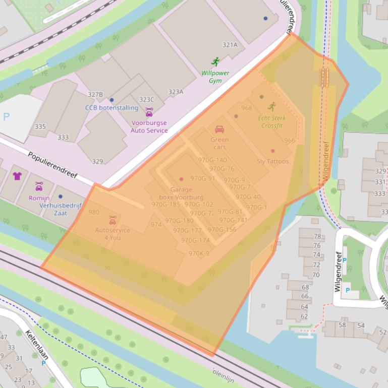 Kaart van postcodegebied 2272HW.