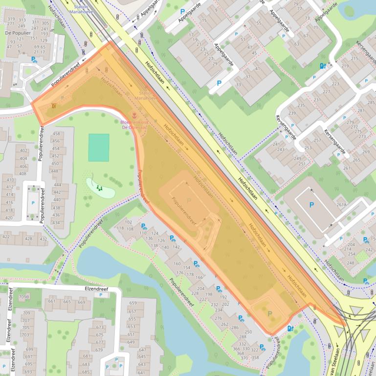 Kaart van postcodegebied 2272HZ.