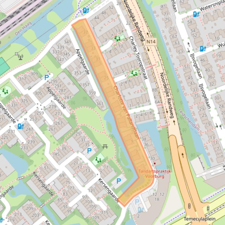 Kaart van postcodegebied 2272TP.