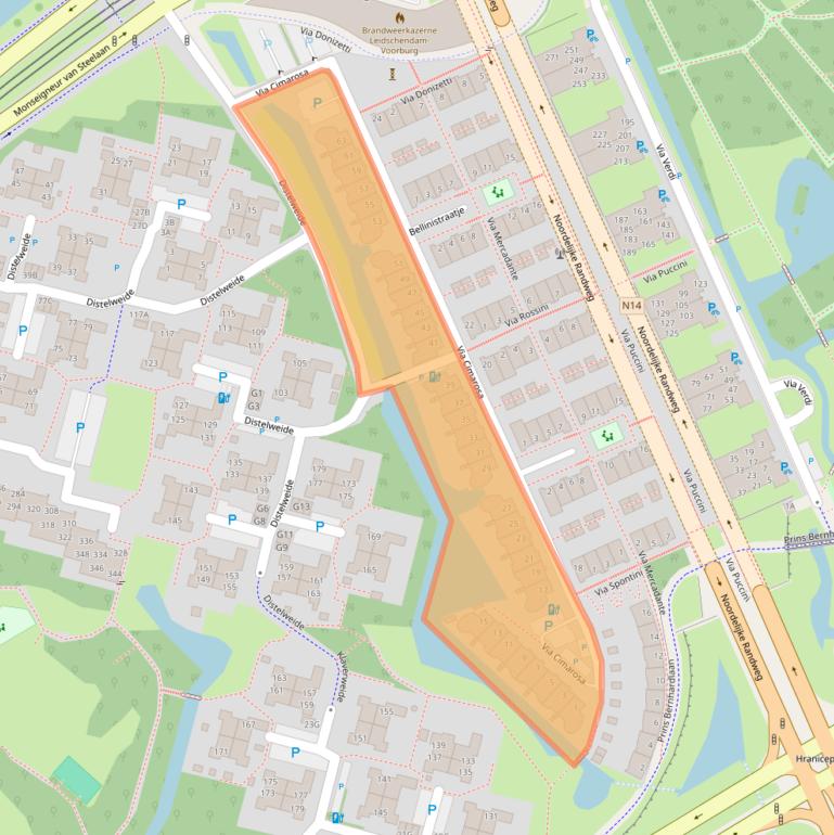 Kaart van postcodegebied 2272VB.