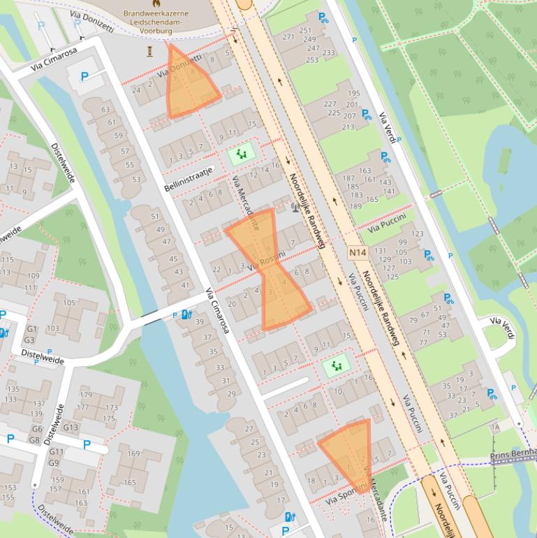 Kaart van postcodegebied 2272VD.