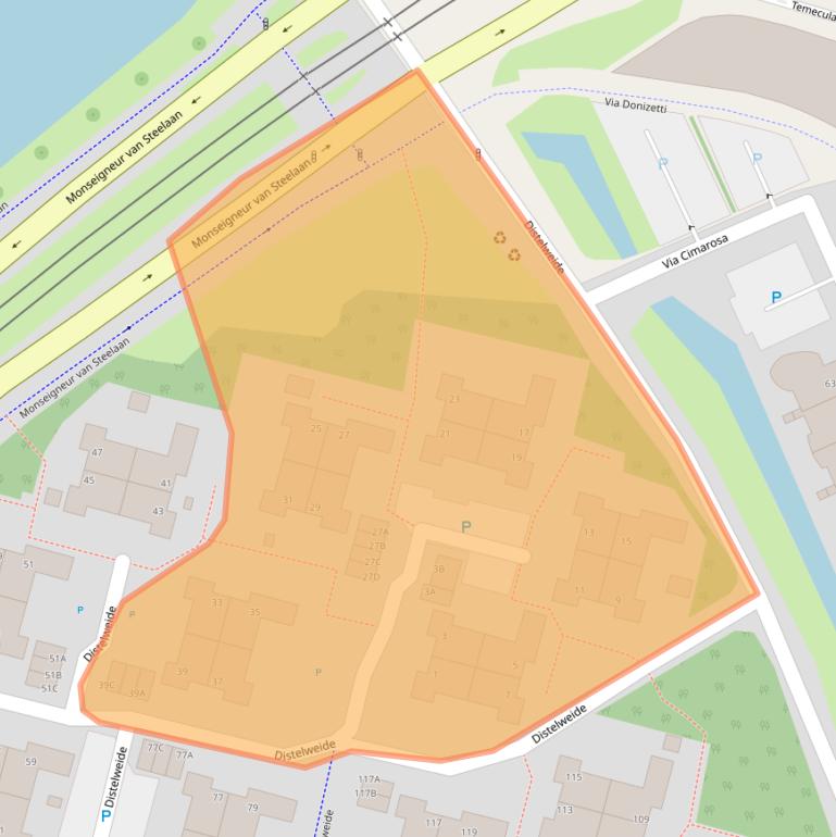 Kaart van postcodegebied 2272VP.