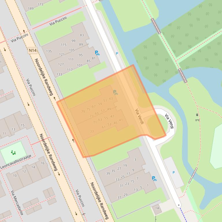 Kaart van postcodegebied 2272WC.