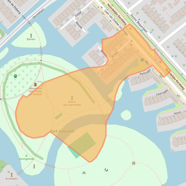Kaart van postcodegebied 2272WS.