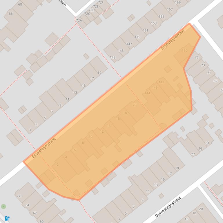 Kaart van postcodegebied 2272XW.