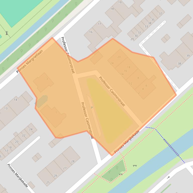 Kaart van postcodegebied 2273AE.