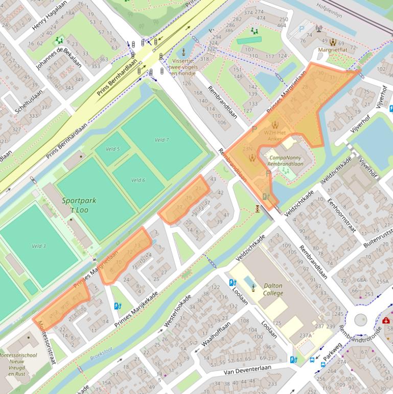 Kaart van postcodegebied 2273AG.