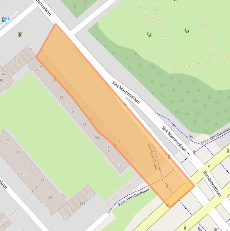 Kaart van postcodegebied 2273AN.