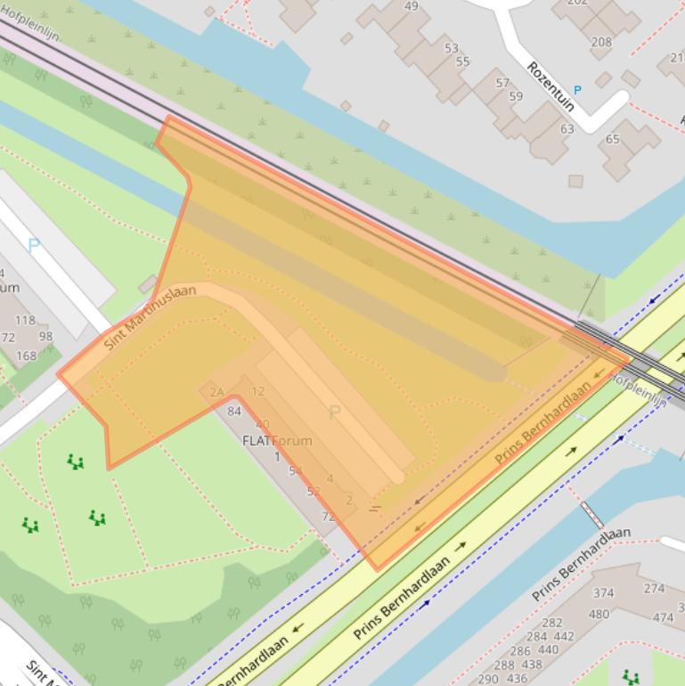 Kaart van postcodegebied 2273AW.