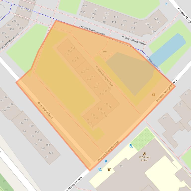 Kaart van postcodegebied 2273BD.