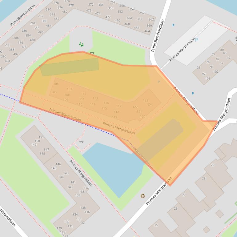 Kaart van postcodegebied 2273BE.