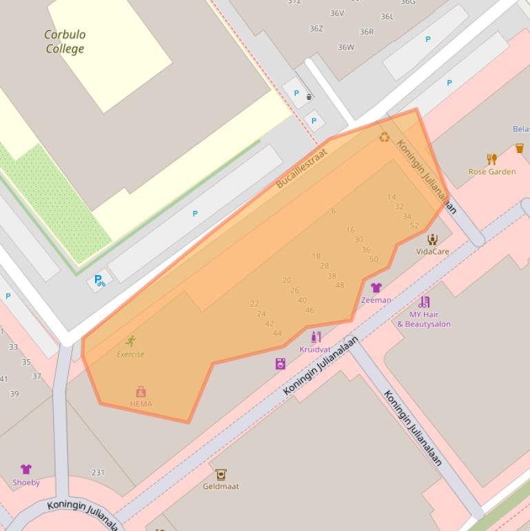 Kaart van postcodegebied 2273CA.