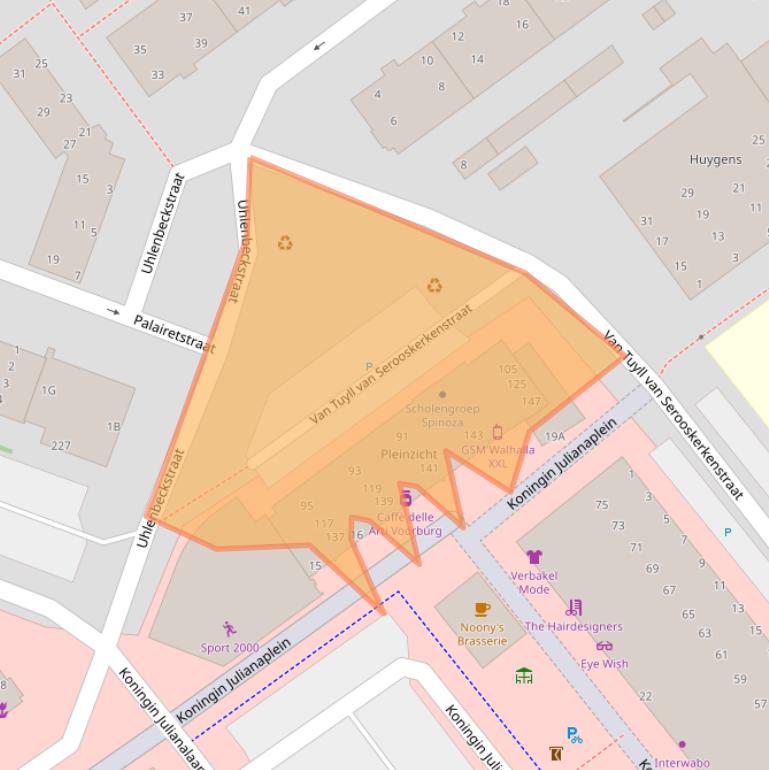 Kaart van postcodegebied 2273CD.