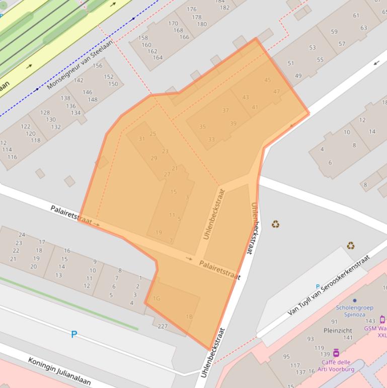 Kaart van postcodegebied 2273CE.