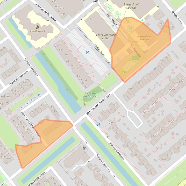 Kaart van postcodegebied 2273DA.