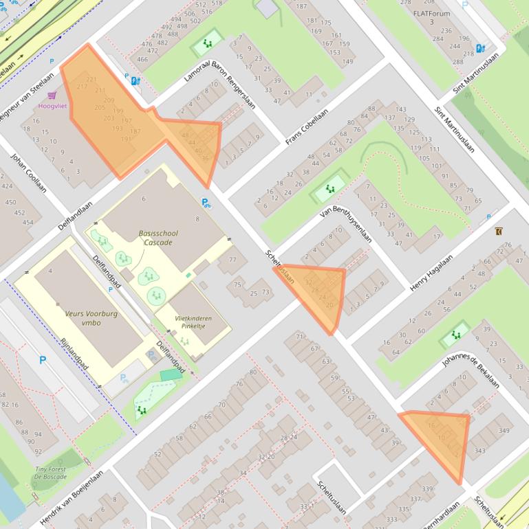 Kaart van postcodegebied 2273DN.