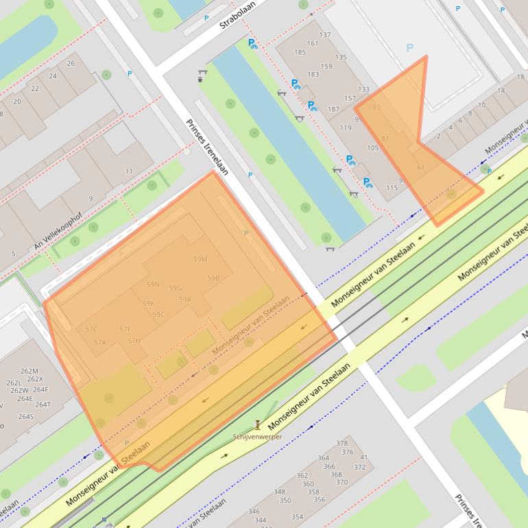 Kaart van postcodegebied 2273EH.