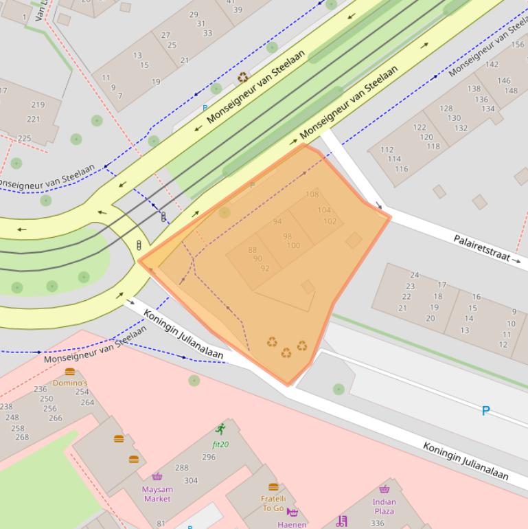 Kaart van postcodegebied 2273ES.