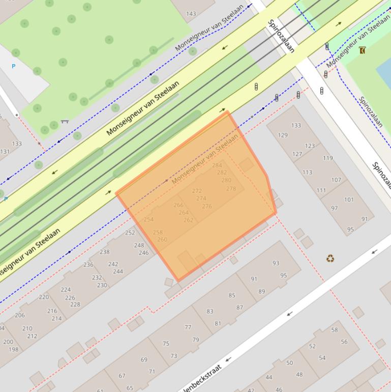 Kaart van postcodegebied 2273EX.