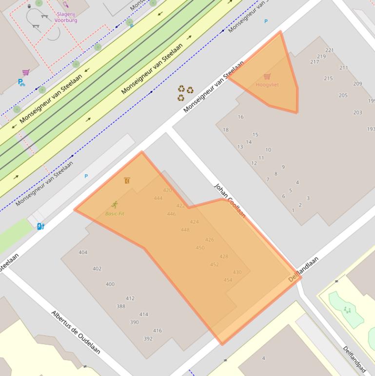 Kaart van postcodegebied 2273GC.