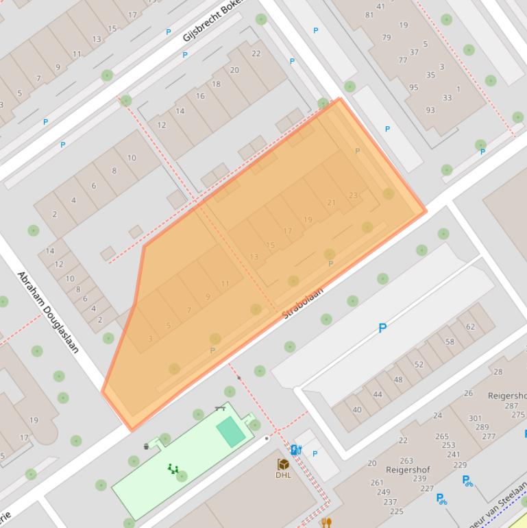 Kaart van postcodegebied 2273GJ.