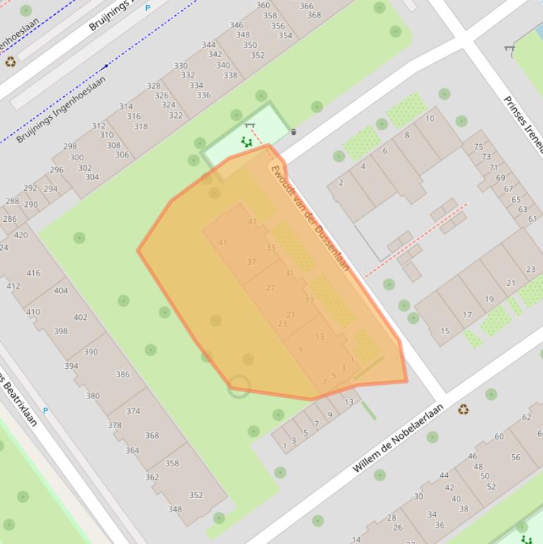 Kaart van postcodegebied 2273HP.