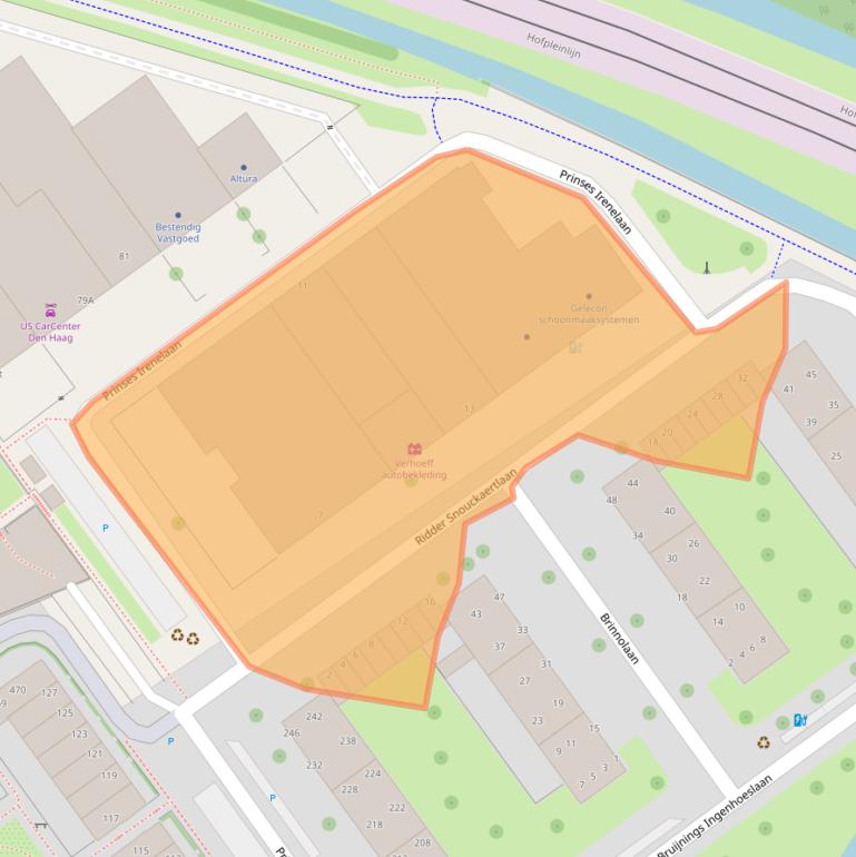 Kaart van postcodegebied 2273HZ.