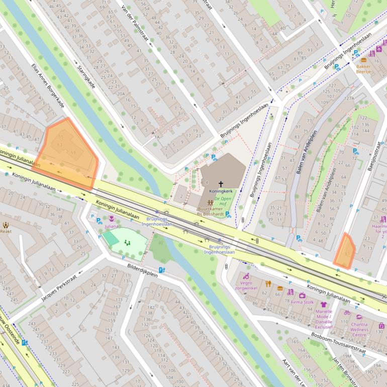 Kaart van postcodegebied 2273JB.