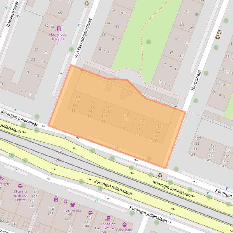 Kaart van postcodegebied 2273JC.
