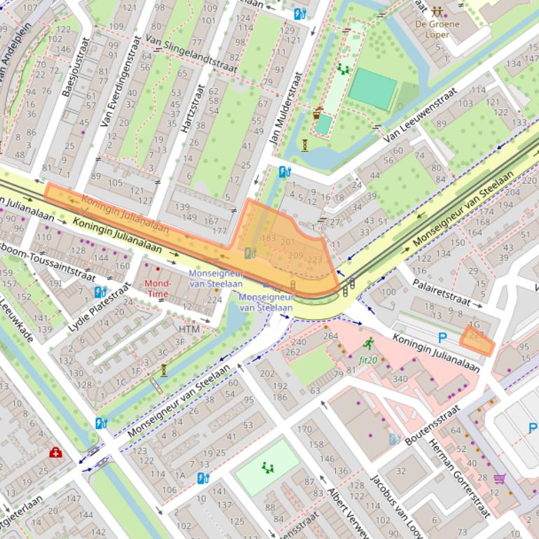 Kaart van postcodegebied 2273JE.