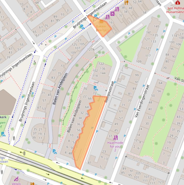 Kaart van postcodegebied 2273KG.