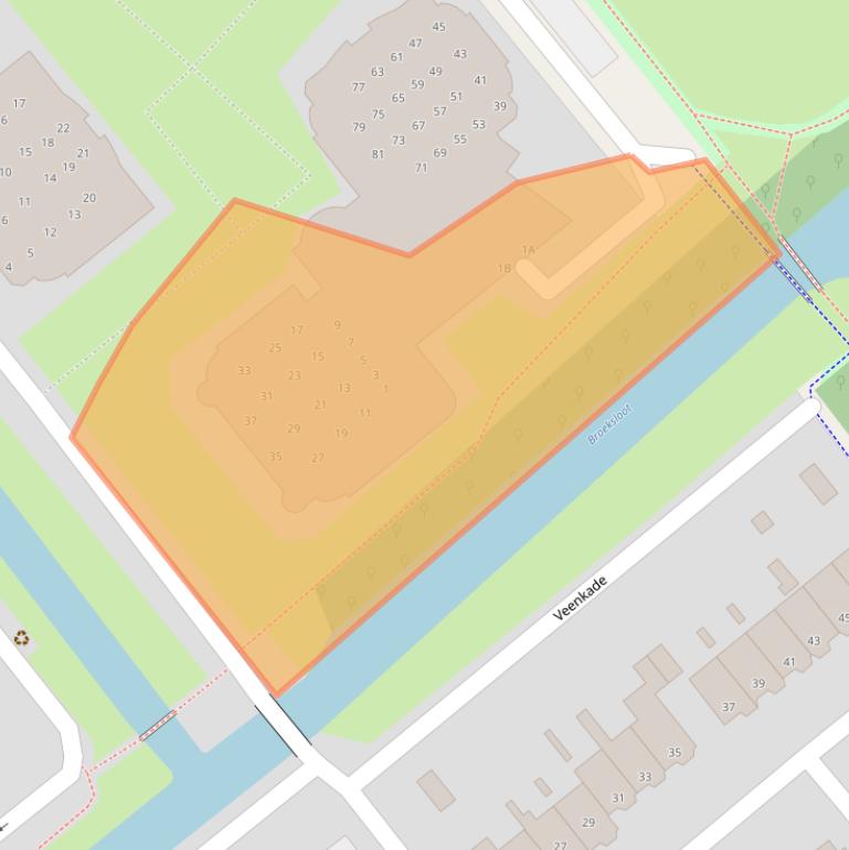 Kaart van postcodegebied 2273LA.