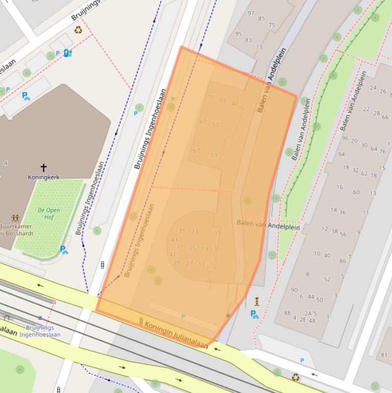 Kaart van postcodegebied 2273LG.