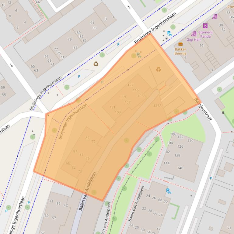 Kaart van postcodegebied 2273LH.