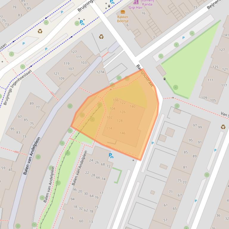 Kaart van postcodegebied 2273LJ.