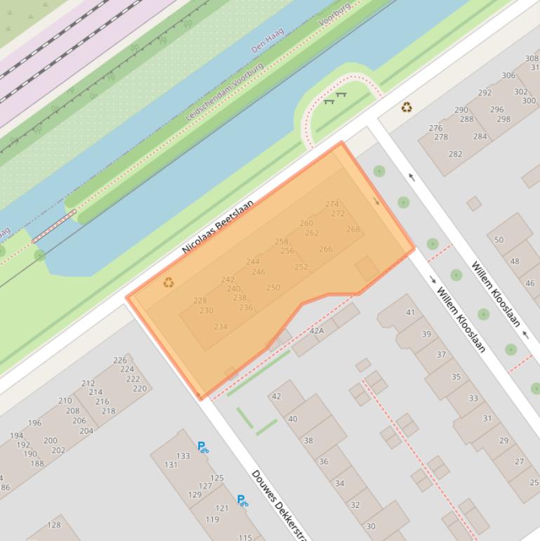 Kaart van postcodegebied 2273RJ.