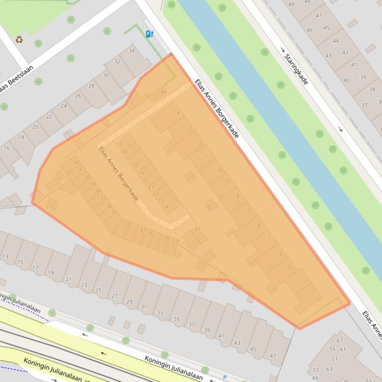Kaart van postcodegebied 2273RM.