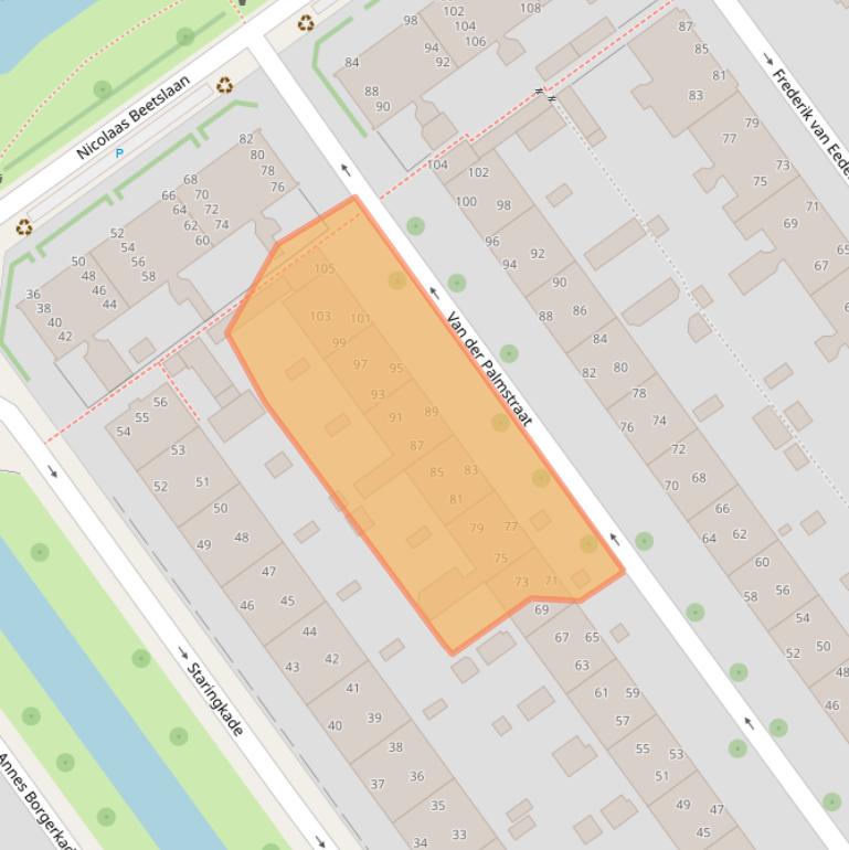 Kaart van postcodegebied 2273SE.