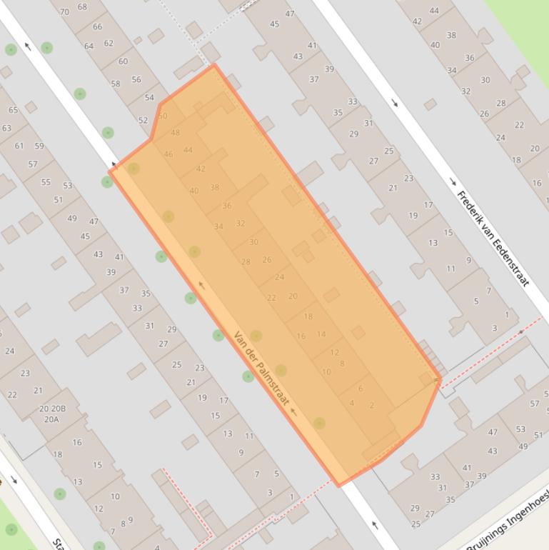 Kaart van postcodegebied 2273SG.