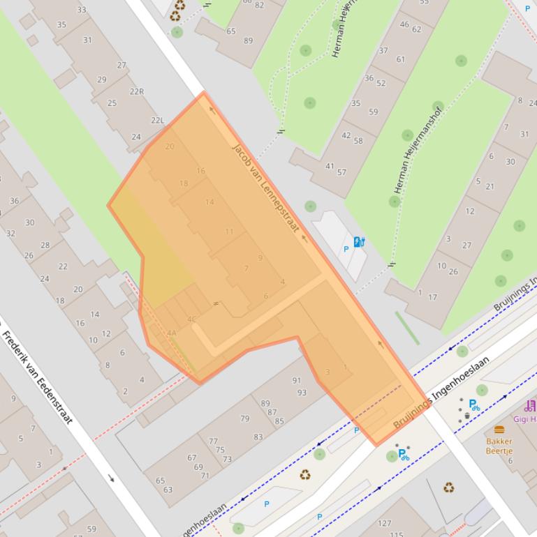 Kaart van postcodegebied 2273TA.